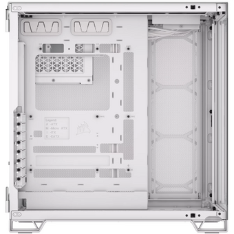  Корпус Corsair 6500X (CC-9011258-WW) без БП, White, Midi-Tower, TG, no fan, 4xUSB-A 3.2, 1xUSB Type-C, E-ATX, ATX, mITX 