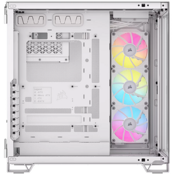  Корпус Corsair iCUE Link 6500X RGB (CC-9011270-WW) без БП, White, Midi-Tower, TG, 3x120mm 4xUSB-A 3.2, 1xUSB Type-C, E-ATX, ATX, mITX 