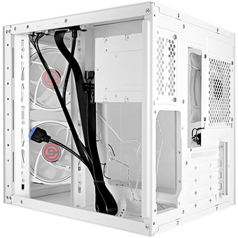  Корпус Ginzzu V290 White 3*Fan 12LD4 