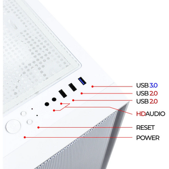  Корпус Ginzzu CL560 White mATX 