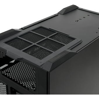  Корпус HSPD F711 (F711-TGBK) без БП, Panoramic Full Tower, Black, TG, 0.7 SPCC, no fans ATX, mITX 190/420/280mm 2x2.5", 7xPCI 1xUSB-A 