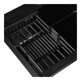  Кухонная мойка Wisent WS36050B Black с коландером, дозатором и сифоном 