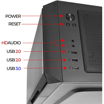  Корпус Ginzzu CL690 mATX Fan 4*12FRGB 