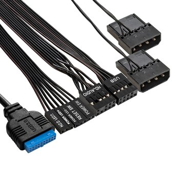  Корпус Exegate mEVO-7803 EX296979RUS Minitower (mATX, без БП, 2*USB+1*USB3.0, HD аудио, черный, 2 вент. 12см с RGB подсветкой) 
