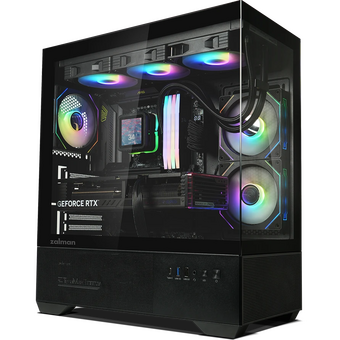  Корпус ZALMAN Chronix, ATX, Black, Window, 1xCombo (3.5’’ or 2.5’’), 1x3.5’’HDD, 2x2.5’’SSD, 1xUSB2.0, 1xUSB3.0, 1xUSB Type-C 