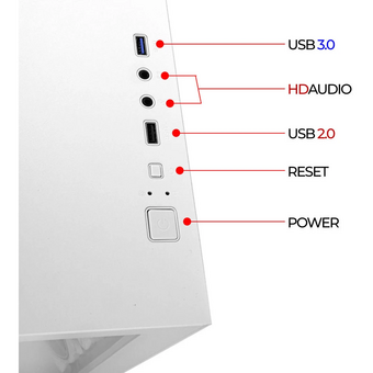  Корпус Ginzzu V220 White 