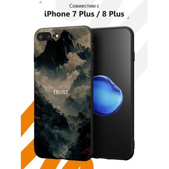  Силиконовый чехол Mcover для iPhone 7 Plus/8 Plus (Айфон 7 плюс 8 плюс), Trust 