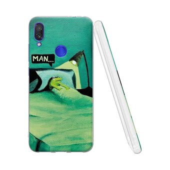  Силиконовый чехол Mcover для Redmi Note 7 (Редми 7), Лягушка в постели 