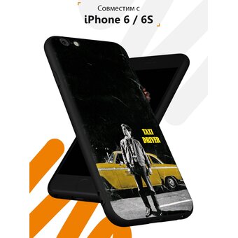  Силиконовый чехол Mcover для iPhone 6/6s (Айфон 6с), Таксист 