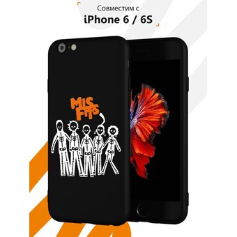 Силиконовый чехол Mcover для iPhone 6/6s (Айфон 6с), Misfits 
