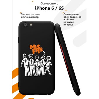  Силиконовый чехол Mcover для iPhone 6/6s (Айфон 6с), Misfits 