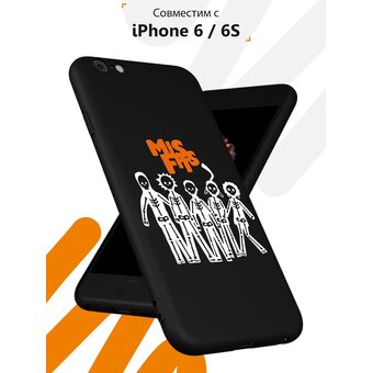  Силиконовый чехол Mcover для iPhone 6/6s (Айфон 6с), Misfits 