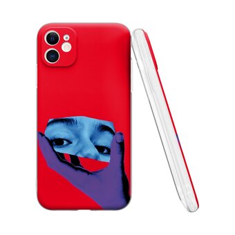  Силиконовый чехол  Mcover для iPhone 11 (Айфон 11), Взгляд и рука 