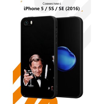  Силиконовый чехол Mcover для iPhone 5/5s/SE (Айфон 5, 5с и СЕ), Великий Гэтсби 