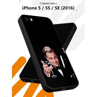  Силиконовый чехол Mcover для iPhone 5/5s/SE (Айфон 5, 5с и СЕ), Великий Гэтсби 