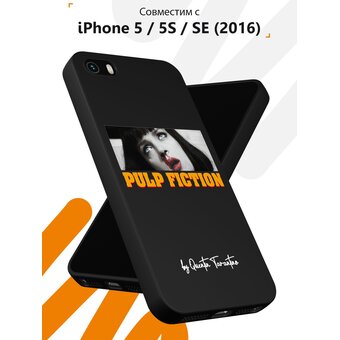  Силиконовый чехол Mcover для iPhone 5/5s/SE (Айфон 5, 5с и СЕ), Pilp fiction 
