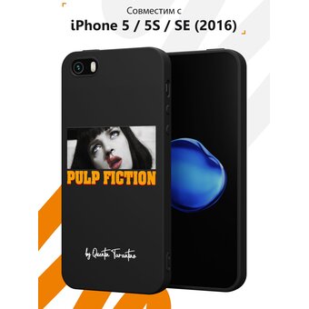  Силиконовый чехол Mcover для iPhone 5/5s/SE (Айфон 5, 5с и СЕ), Pilp fiction 
