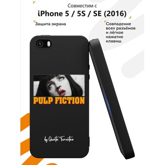 Силиконовый чехол Mcover для iPhone 5/5s/SE (Айфон 5, 5с и СЕ), Pilp fiction 
