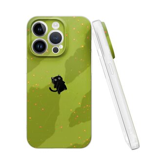  Силиконовый чехол Mcover для iPhone 14 Pro (Айфон 14 Про), Кот в поле 