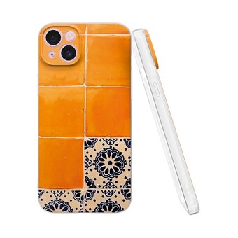  Силиконовый чехол Mcover для iPhone 15 Plus (Айфон 15 Плюс), Плитка 