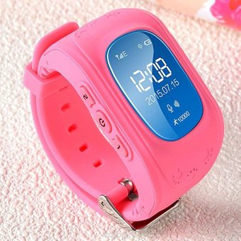  Детские часы телефон с gps трекером Smart baby watch Q50 розовый 