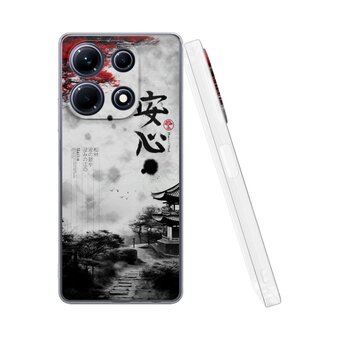  Силиконовый чехол Mcover для Infinix NOTE 30 (Инфиникс Нот 30), ЧБ Япония 