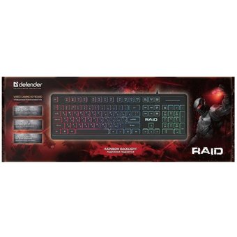  Клавиатура Defender Raid GK-778DL RU (45778) 