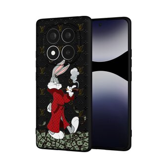  Силиконовый чехол Mcover на Xiaomi Redmi Note 14 Pro 4G, Кролик с деньгами 