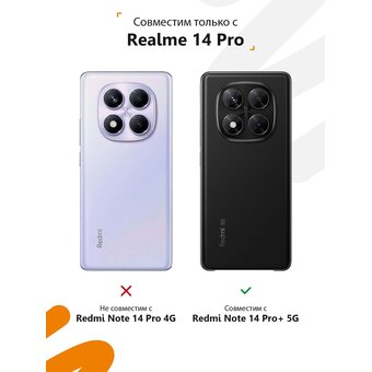  Силиконовый чехол Mcover на Realme 14 Pro, Кот в очках и шляпе 
