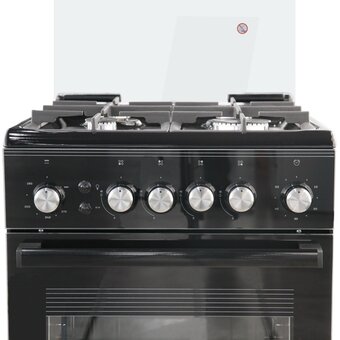  Кухонная плита De luxe 506040.23г(кр) ЧР-001 черный 
