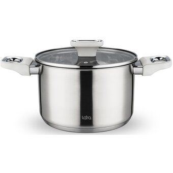  Кастрюля LARA LR02-260 Флора нерж 