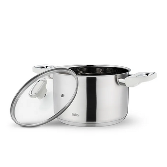  Кастрюля LARA LR02-256 Флора нерж 