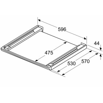  Соединительный элемент BOSCH WTZ2750X с полкой для сушильных машин серии WQB серебристый 