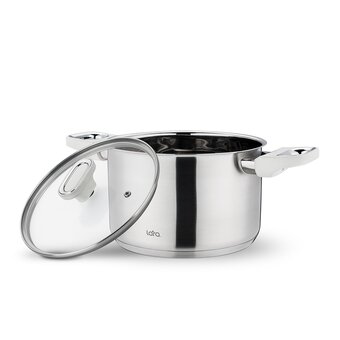  Кастрюля LARA LR02-258 Флора нерж 