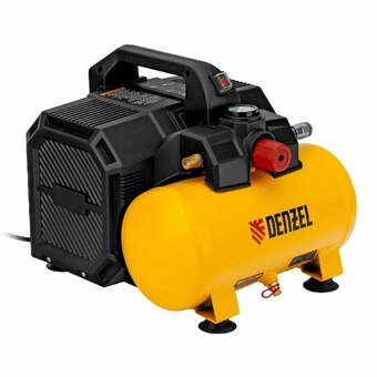  Компрессор поршневой Denzel DLS750/6 (58019) желтый/черный 