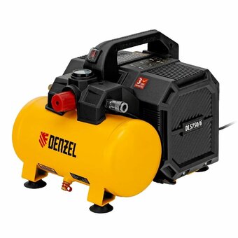  Компрессор поршневой Denzel DLS750/6 (58019) желтый/черный 