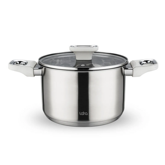 Кастрюля LARA LR02-256 Флора нерж 
