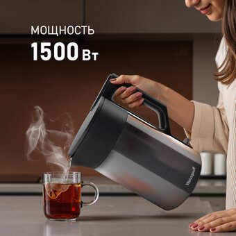  Электрочайник Weissgauff WK 1510 Nero BodyCool 