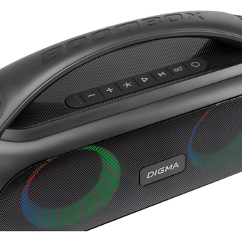  Колонка портативная Digma D-PS1530 черный/черный 