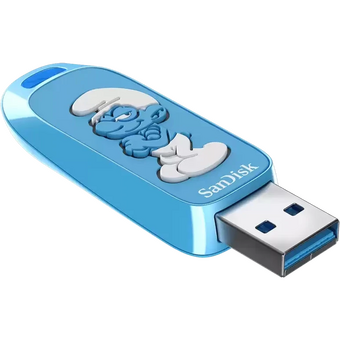  USB-флешка SanDisk Smurfs 64Gb (SDCZIS-064G-G46), USB3.2, синяя 