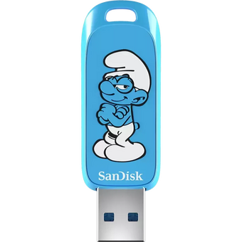  USB-флешка SanDisk Smurfs 64Gb (SDCZIS-064G-G46), USB3.2, синяя 