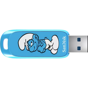  USB-флешка SanDisk Smurfs 64Gb (SDCZIS-064G-G46), USB3.2, синяя 