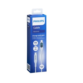 Кабель Philips DLC9100W/74 Display USB C-USB C 100W 1.2м белый 