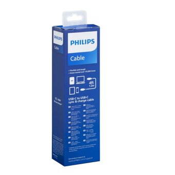  Кабель Philips DLC9100W/74 Display USB C-USB C 100W 1.2м белый 