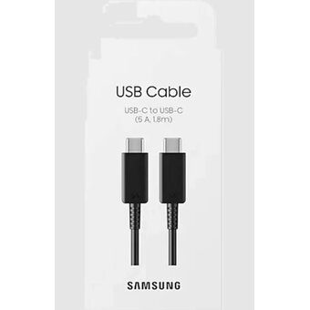  Кабель Samsung EP-DX510JBEGWW USB-C to USB-C 5A 1,8м черный 