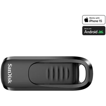  USB-флешка SanDisk Ultra Slider 256Gb (SDCZ480-256G-G46), Type-C 
