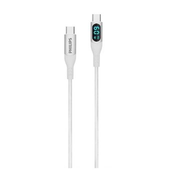  Кабель Philips DLC9060W/74 Display USB C-USB C 60W 1.2м белый 