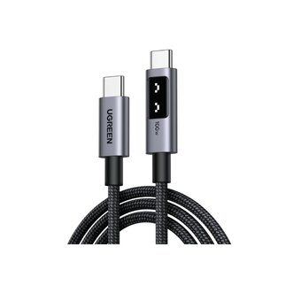  Кабель UGREEN L509 (35512) UNO Type C 2.0 Male To Type C 2.0 Male Robot 5A Data Cable 2m Black/Gray 