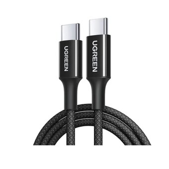  Кабель UGREEN L502 (65250) USB-C to USB-C PD Fast Charging Braided Cable 5A Max 2m Black 