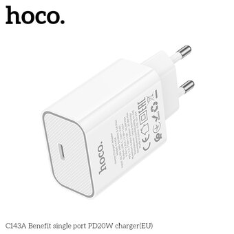  СЗУ HOCO C143A Benefit single port PD20W белый 